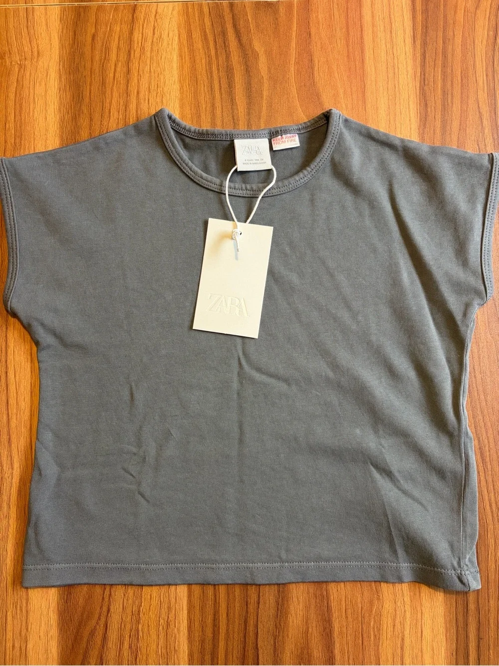 NWT Zara 4Y Charcoal Gray Shorts Set